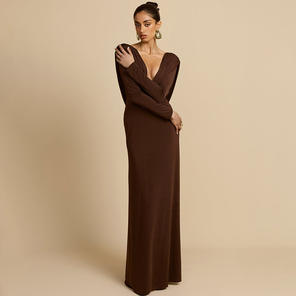 Valentina Deep-V Maxi Dress Multi 2