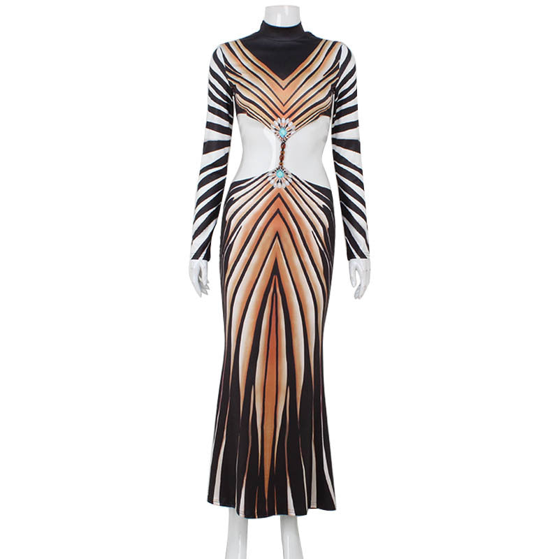 Valentina Backless Maxi Dress Multi 4