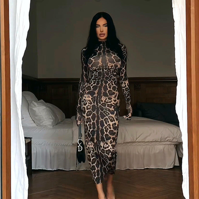 Arabella Leopard Maxi Dress Multi 3