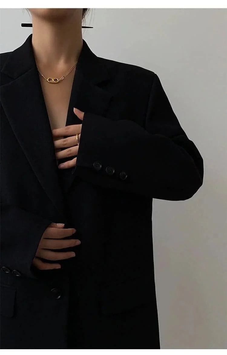 Neva Oversized Blazer Dress in Black Style Blazer 10