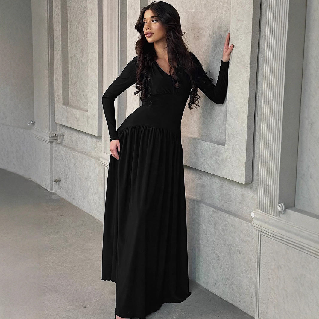 Isabelle V-Neck Satin Maxi Dress Multi 4