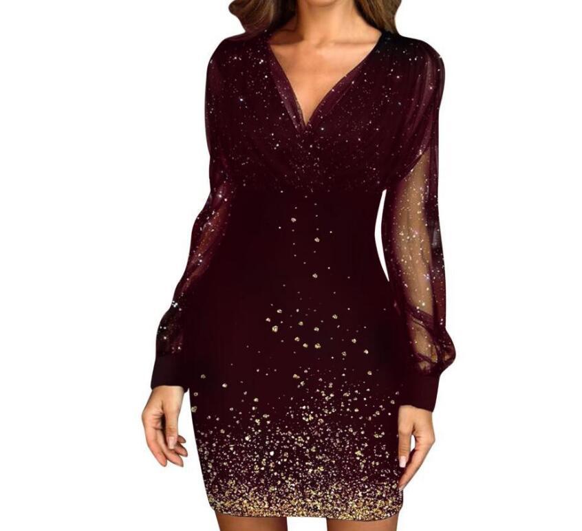 Valentina Sequin Mesh Mini Dress Multi 2