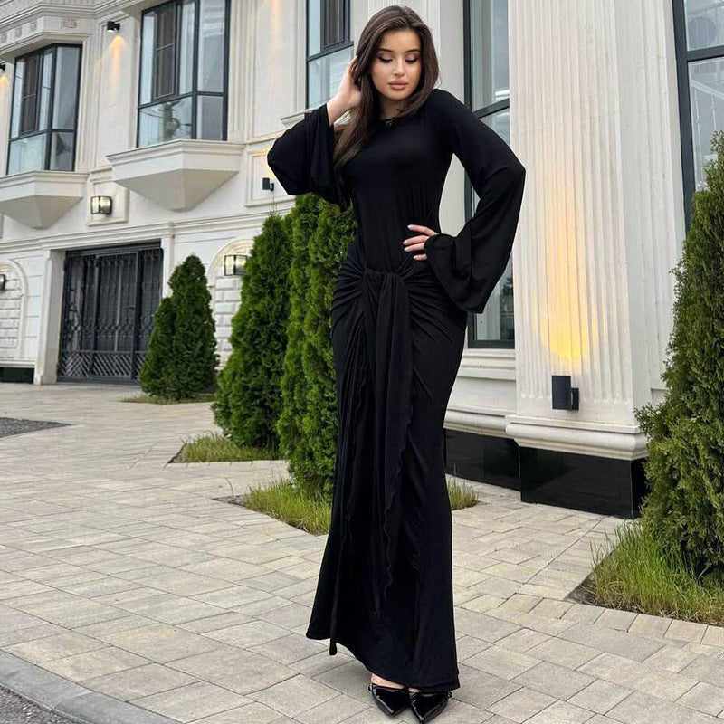 Valentina Maxi Dress with Batwing Sleeves Multi 3