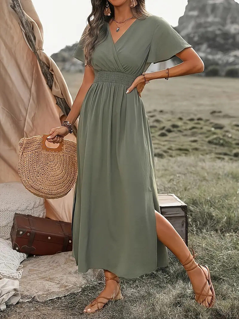 Margot Satin Choker Midi Dress Multi 1