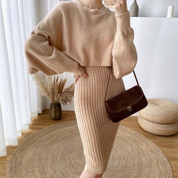 Margot Sweater Dress Set Light Green 4