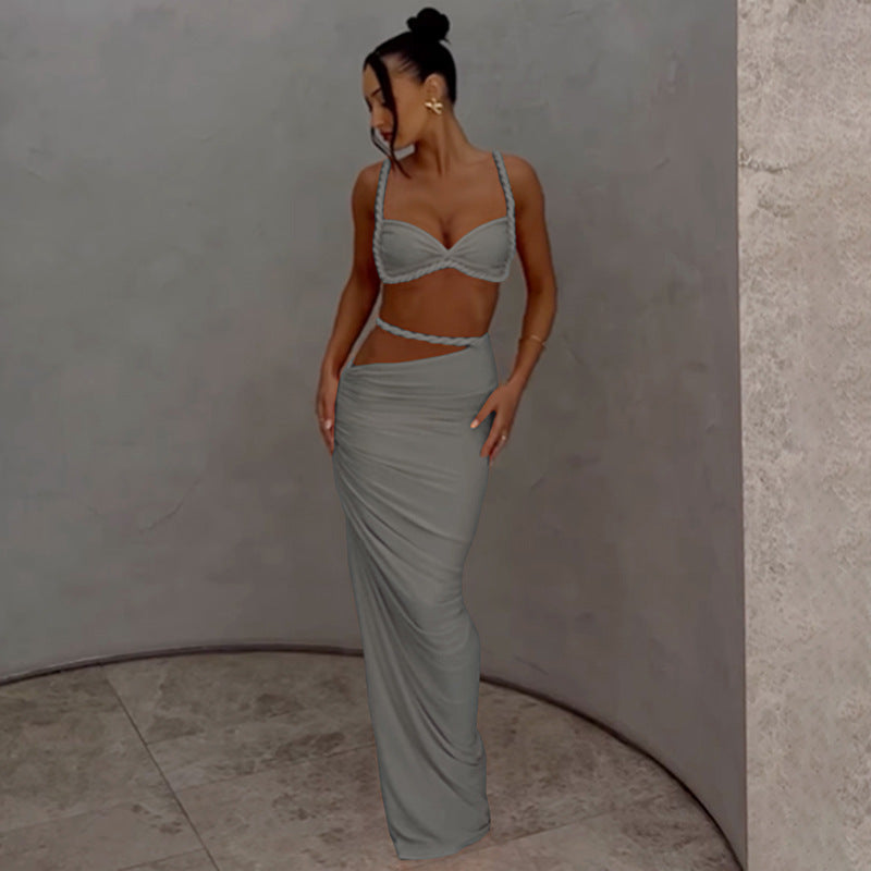 Vivienne Draped Maxi Dress Multi 4