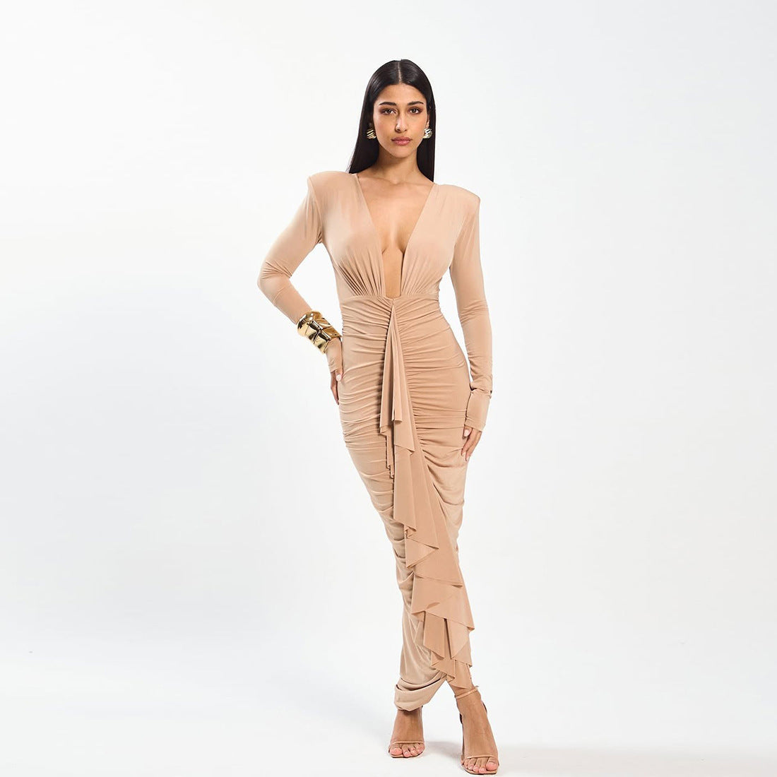 Vivienne Draped Wrap Dress Multi 3