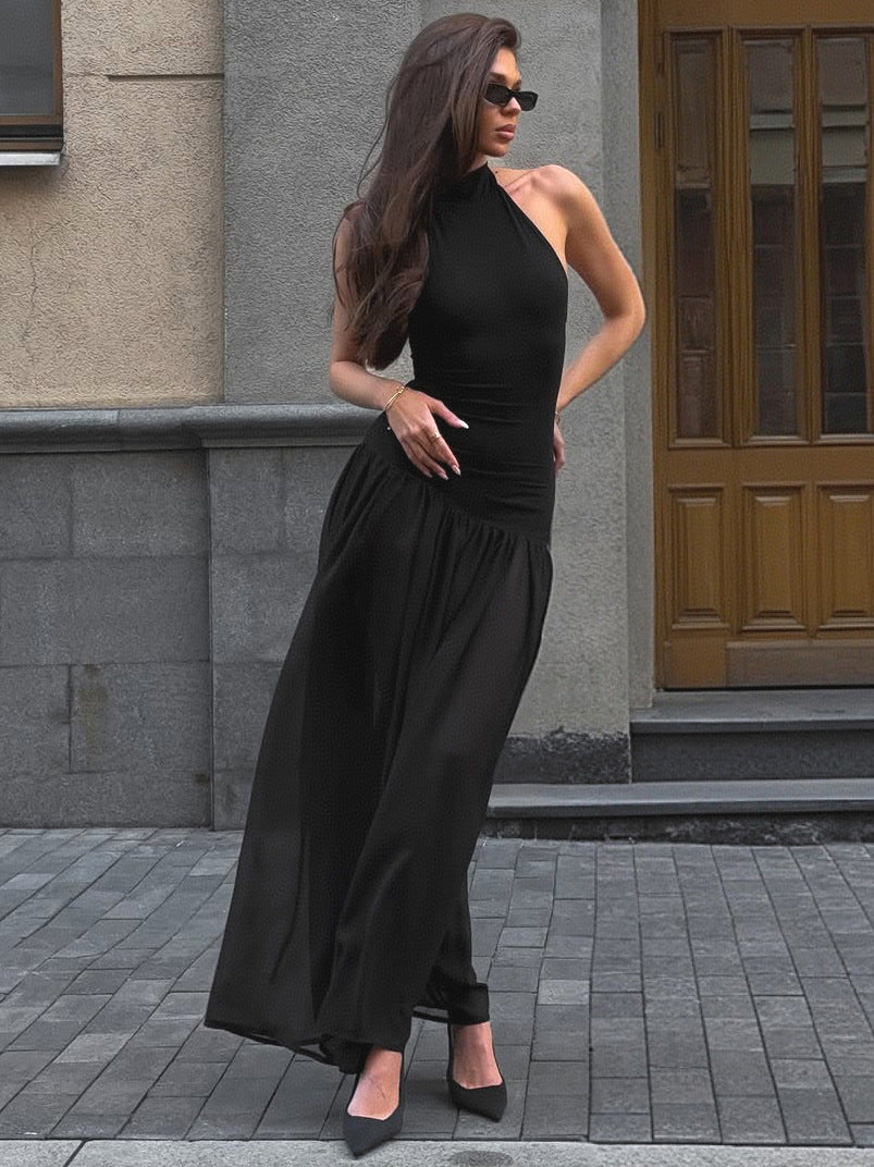 Celeste Maxi Dress with Elegant High Neck Multi 5