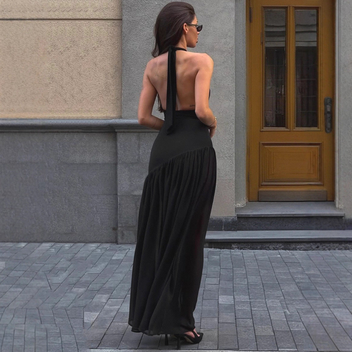 Celeste Maxi Dress with Elegant High Neck Multi 4