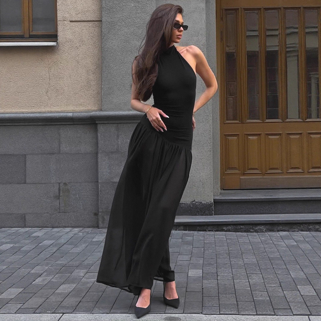 Celeste Maxi Dress with Elegant High Neck Multi 1