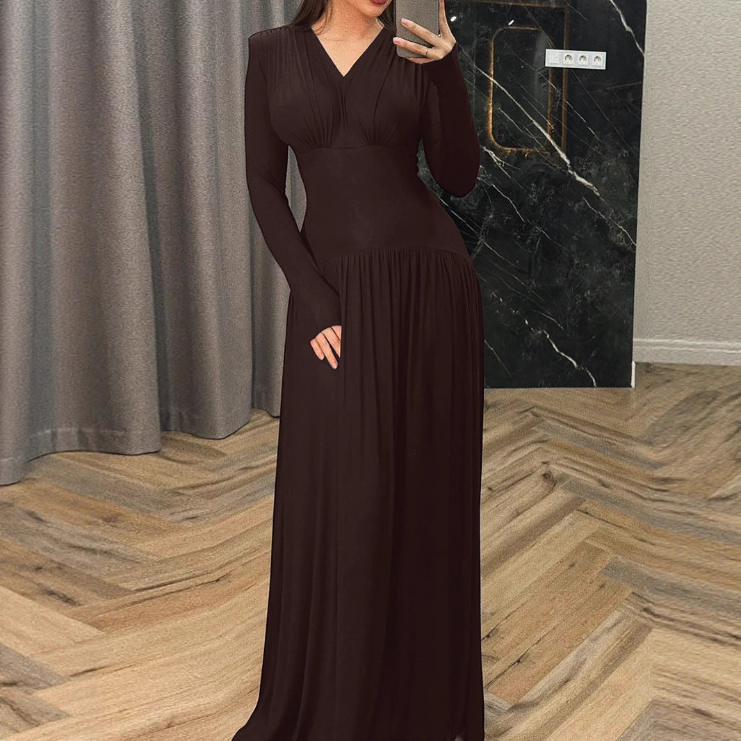 Valentina Deep V Satin Maxi Dress Multi 13