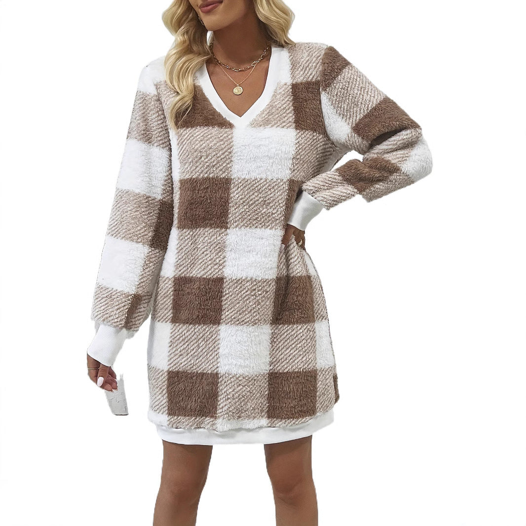 Ruby V-Neck Sweater Dress Pulloverkleid R&B 4