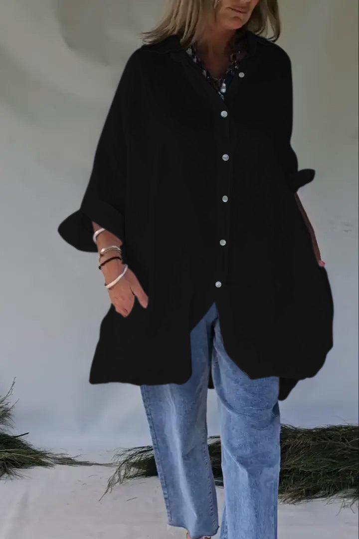 Rose Button-Front Shirt Dress Rose 9