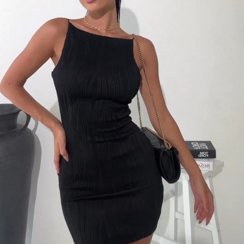 Isabelle Pleated Mini Dress Details 2