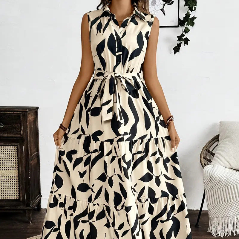 Margot Tie-Waist Shirt Dress Multi 4