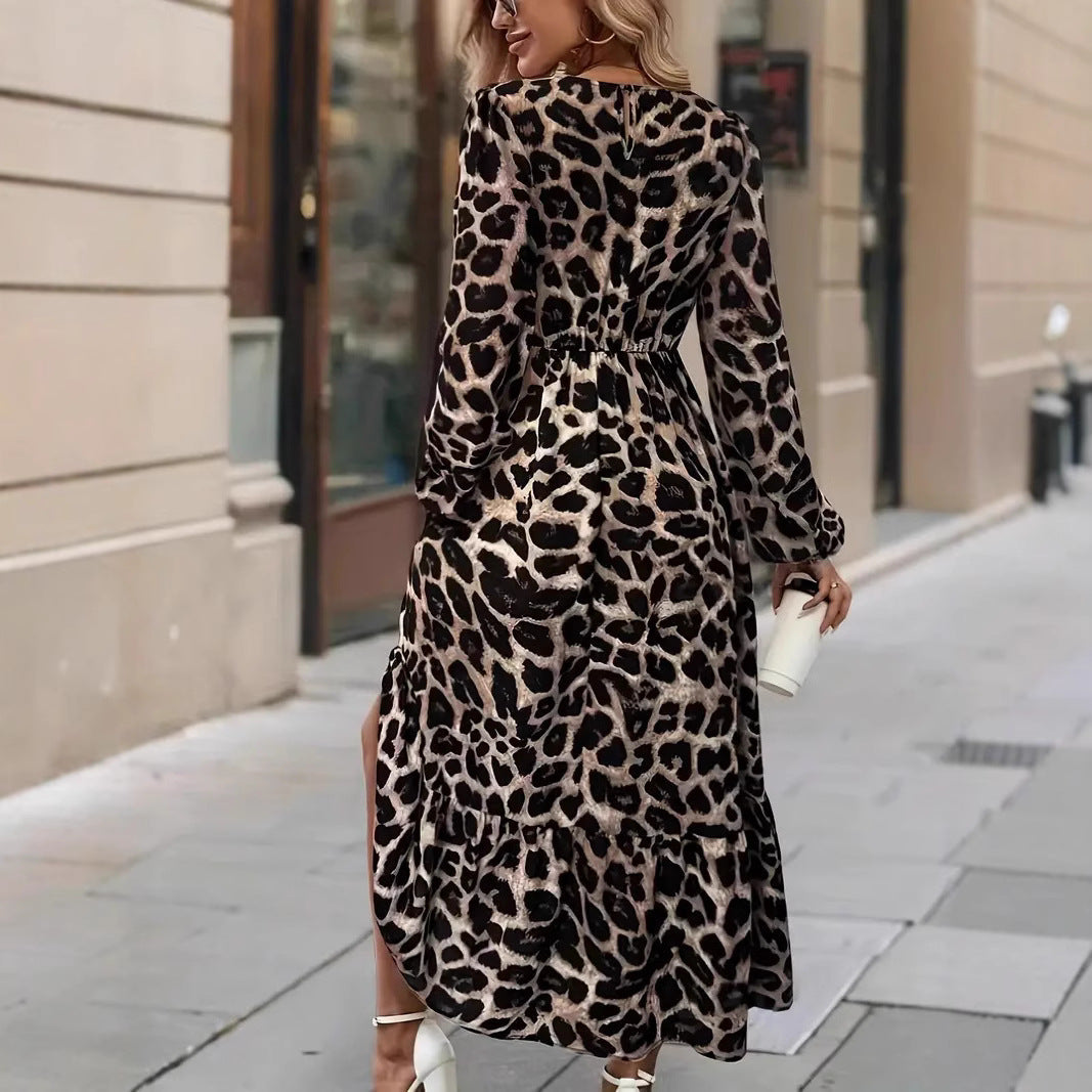 Isadora Leopard Maxi Dress Multi 4