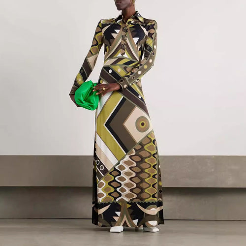 Rosalind Geometric Maxi Dress Multi 1