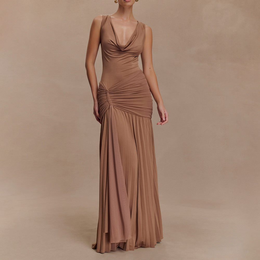 Isadora Satin Maxi Wrap Dress Multi 5