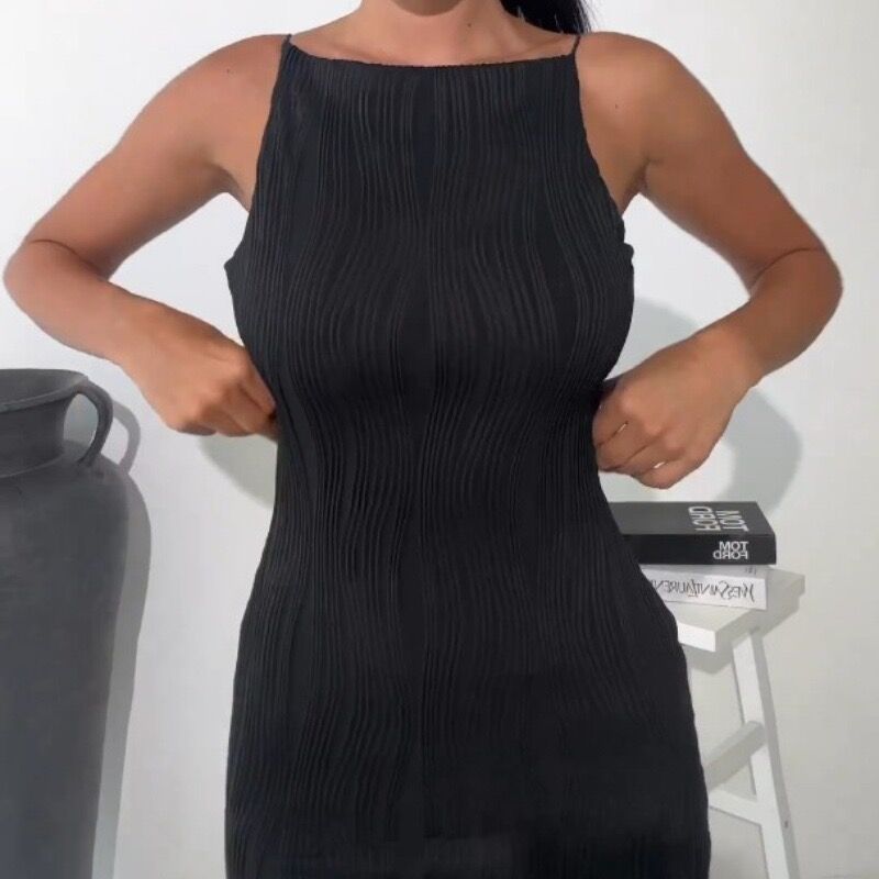 Isabelle Pleated Mini Dress Details 4
