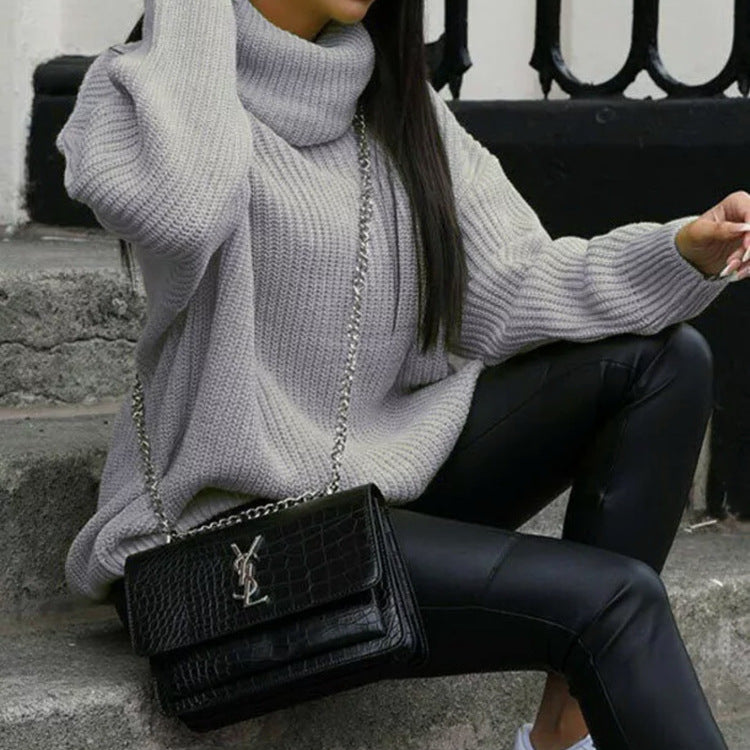 Margot Wool Turtleneck Coat Gray 3