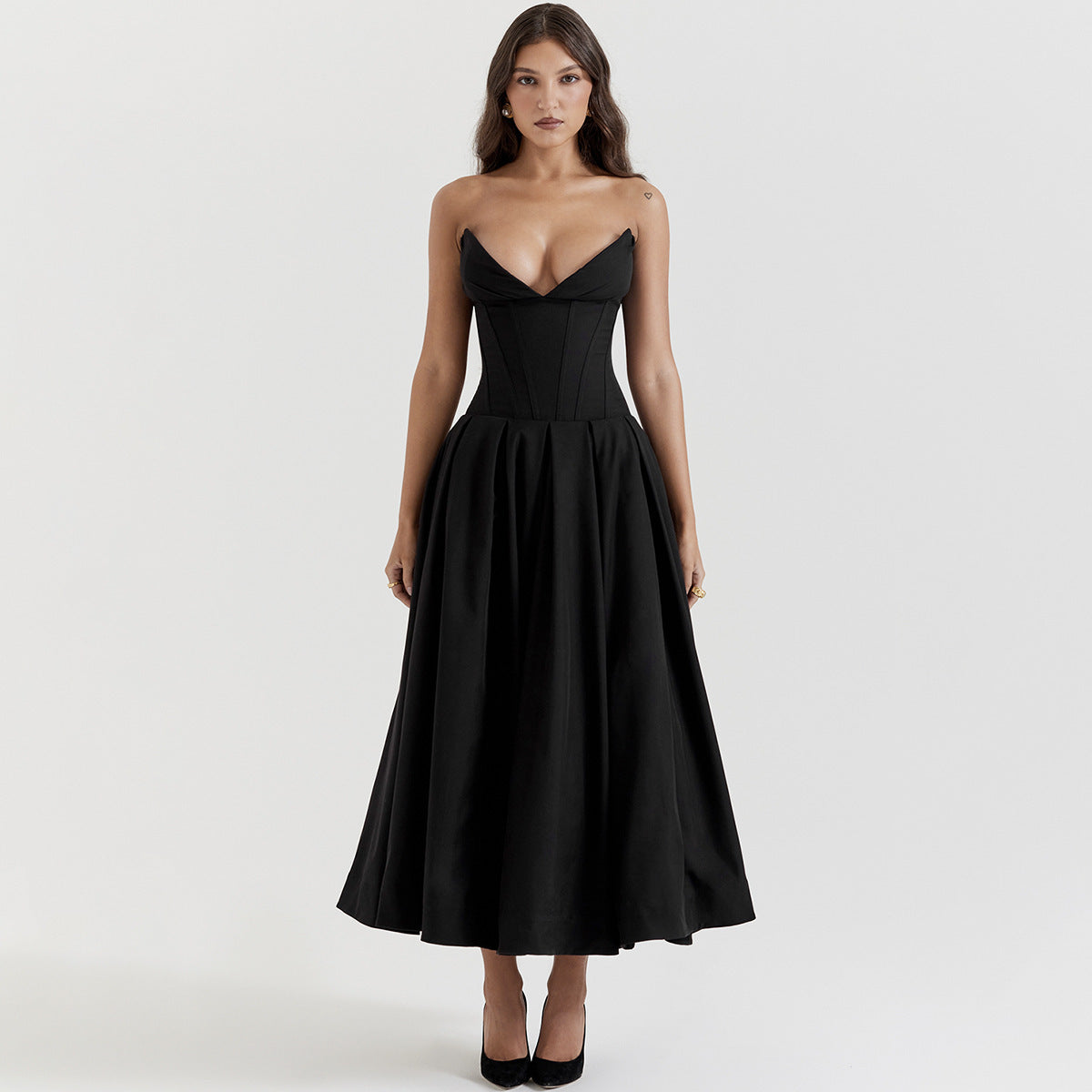 Isabelle Ruched Evening Dress Multi 5