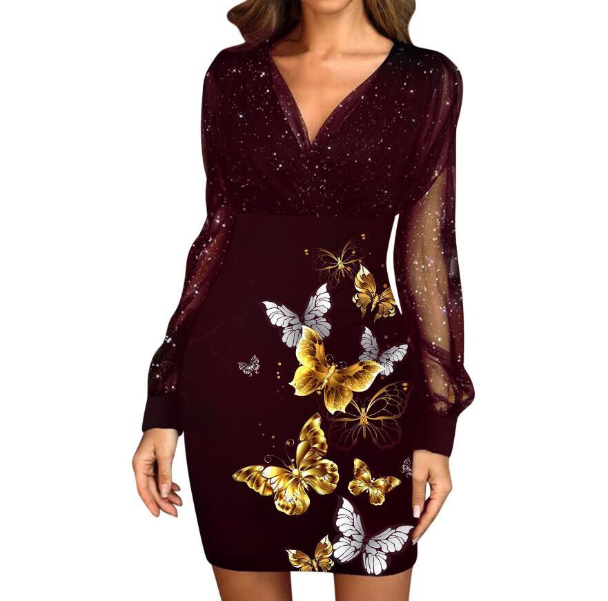 Valentina Sequin Mesh Mini Dress Multi 1