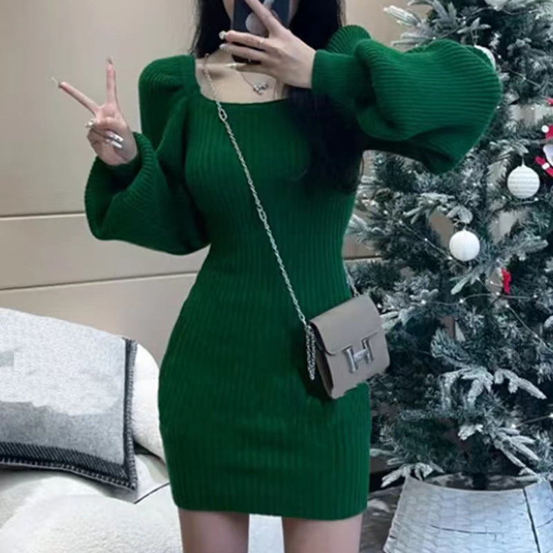 Rose Knit Midi Dress Rose 2