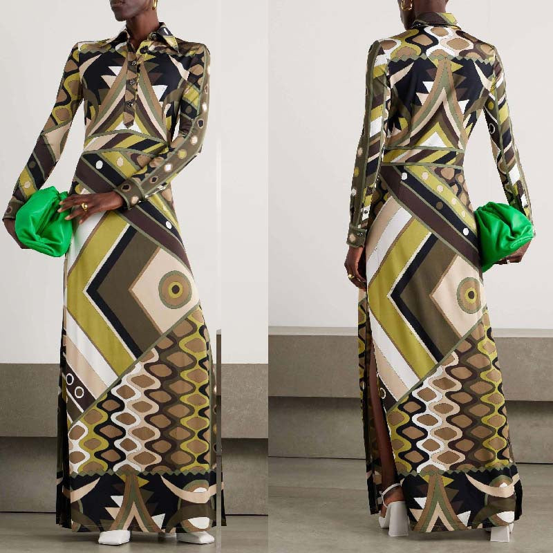 Rosalind Geometric Maxi Dress Multi 4