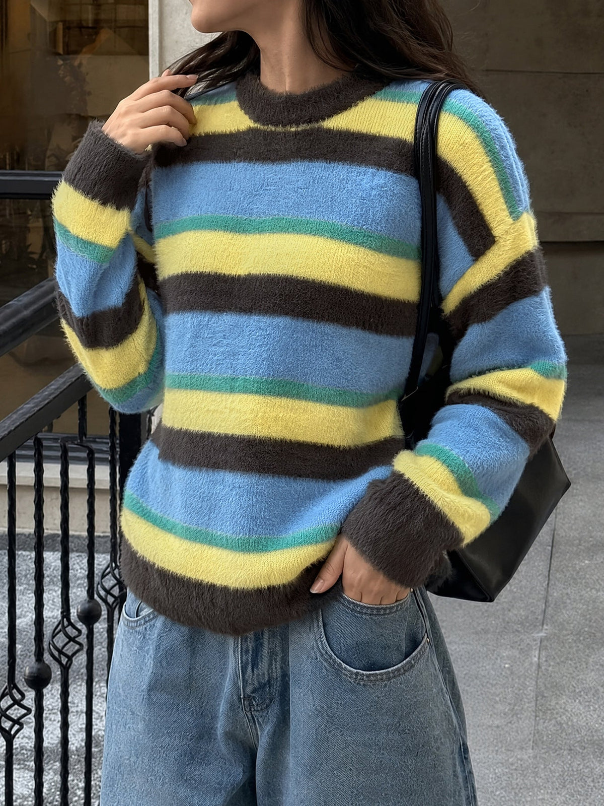 Marguerite Striped Knit Sweater effect knit 1
