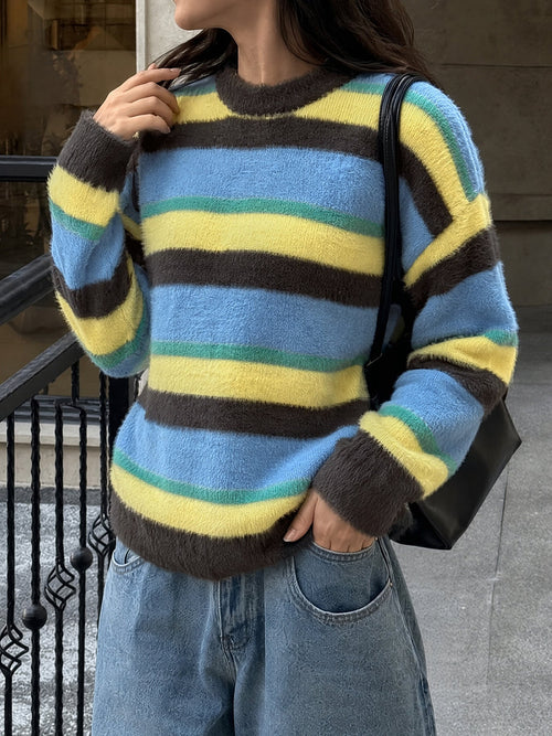 Marguerite Striped Knit Sweater effect knit 1