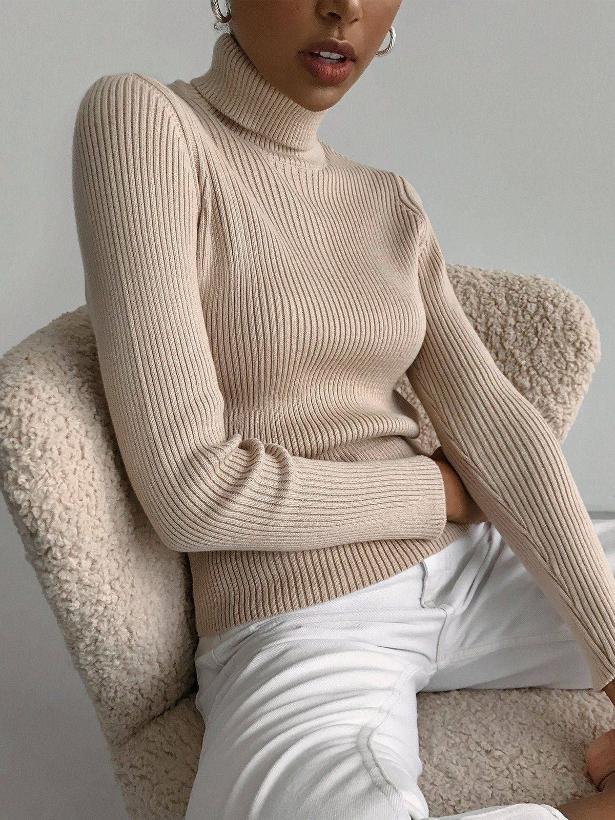 Eleanor Turtleneck Sweater Wine Red 1