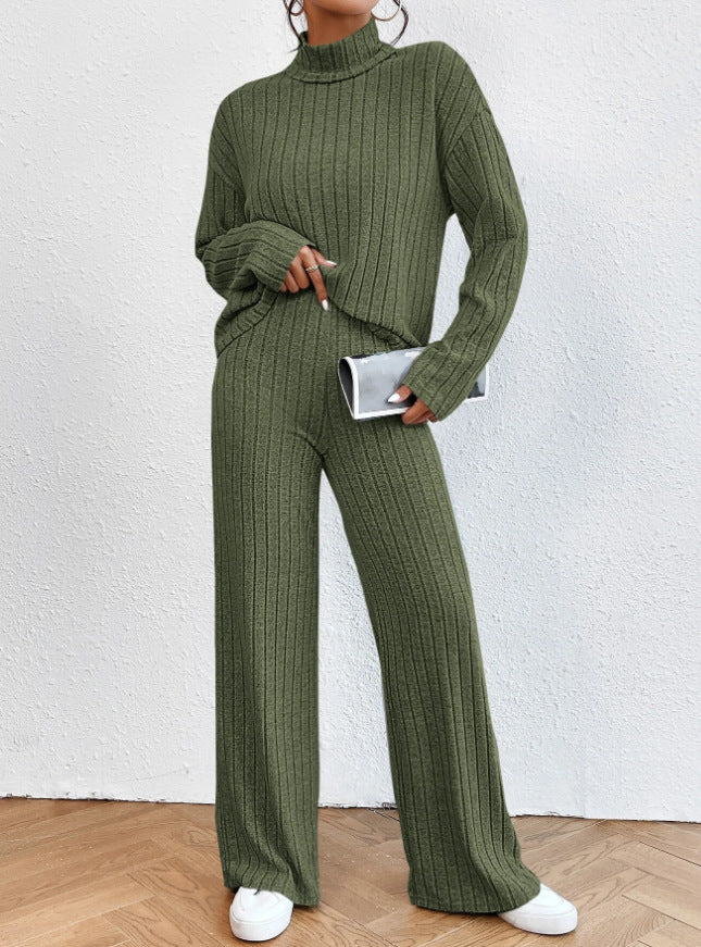Margot Turtleneck Sweater Set Rose Red 9