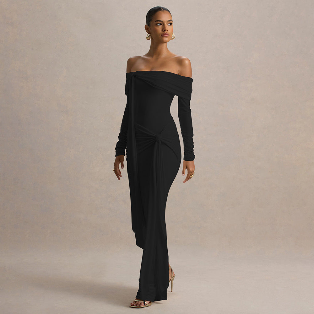 Matilde Off-Shoulder Draped Midi Dress Multi 3