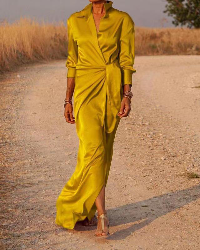 Margot Asymmetrical Wrap Maxi Dress Multi 25