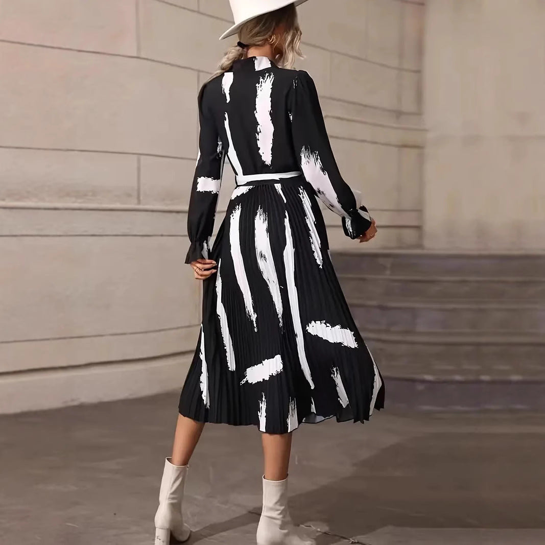 Marlowe Pleated Shirt Dress Multi 4