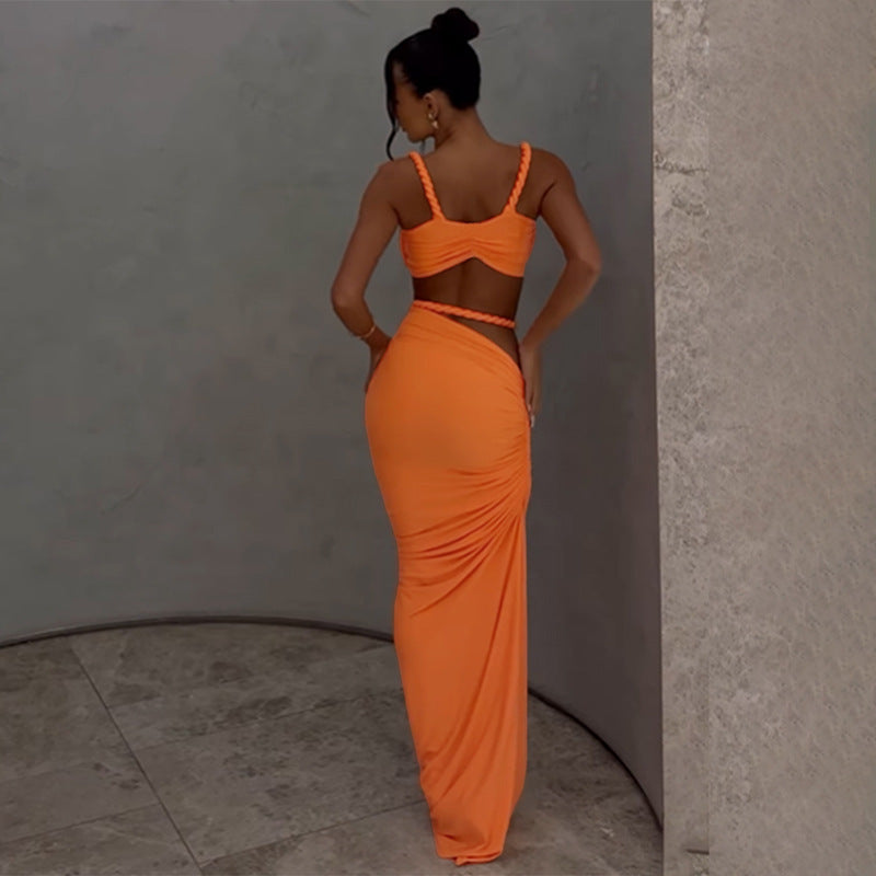 Vivienne Draped Maxi Dress Multi 2