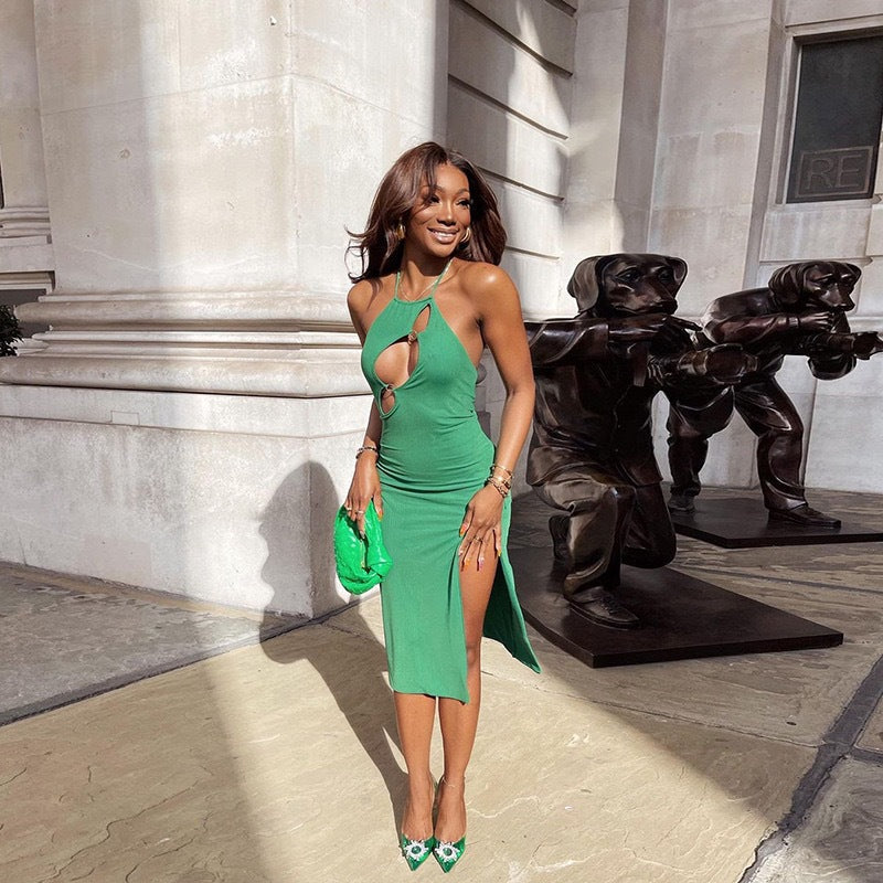 Valentina Satin Maxi Dress Details 3