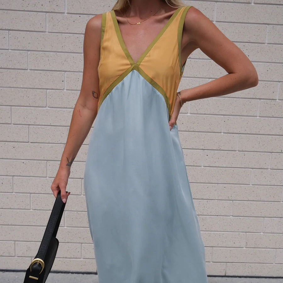 Valentina Ruched Maxi Dress Multi 20