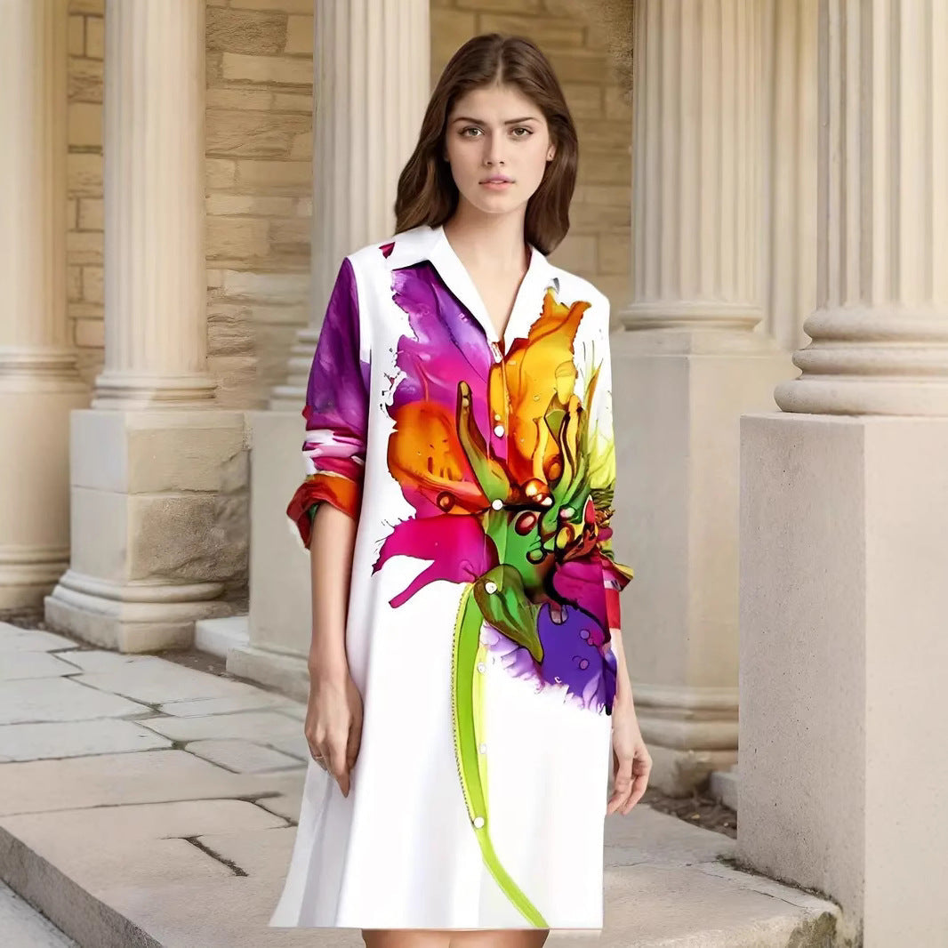 Margot Floral Shirt Dress Floral 2