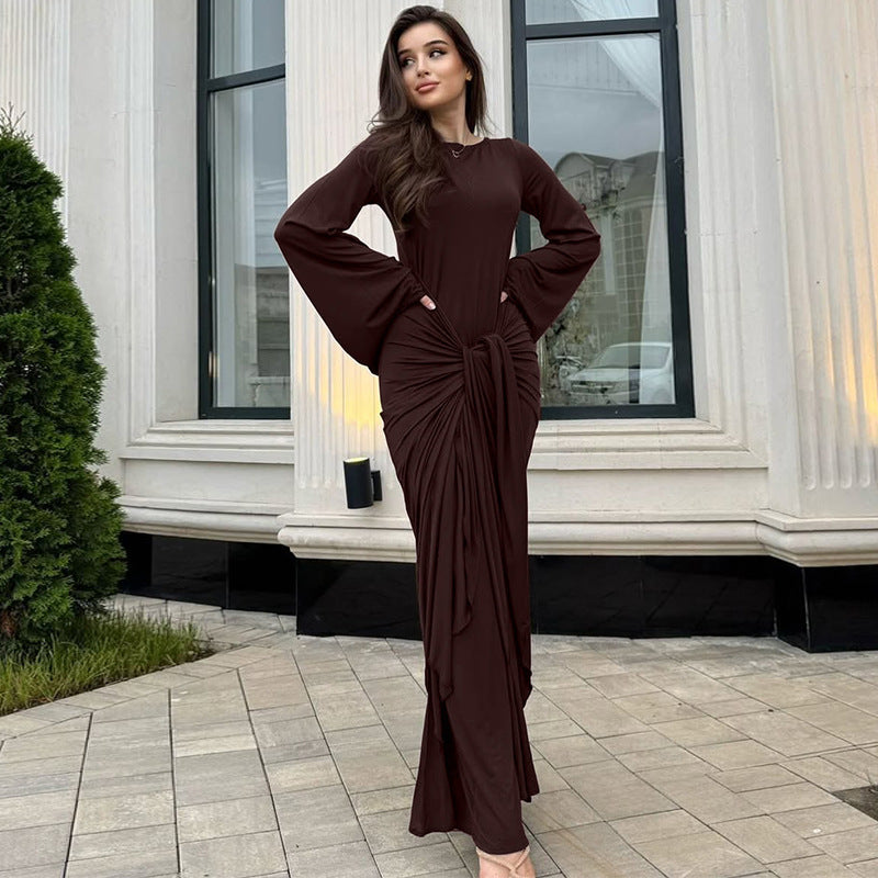Valentina Maxi Dress with Batwing Sleeves Multi 5