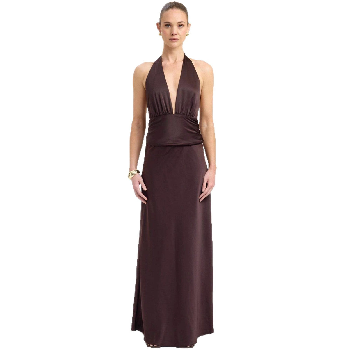 Valentina Ruched Maxi Dress Multi 7
