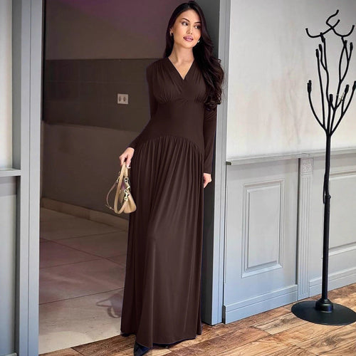 Isabelle V-Neck Satin Maxi Dress Multi 1