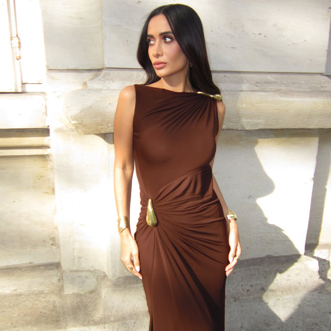 Isabelle Asymmetrical Maxi Dress Multi 2