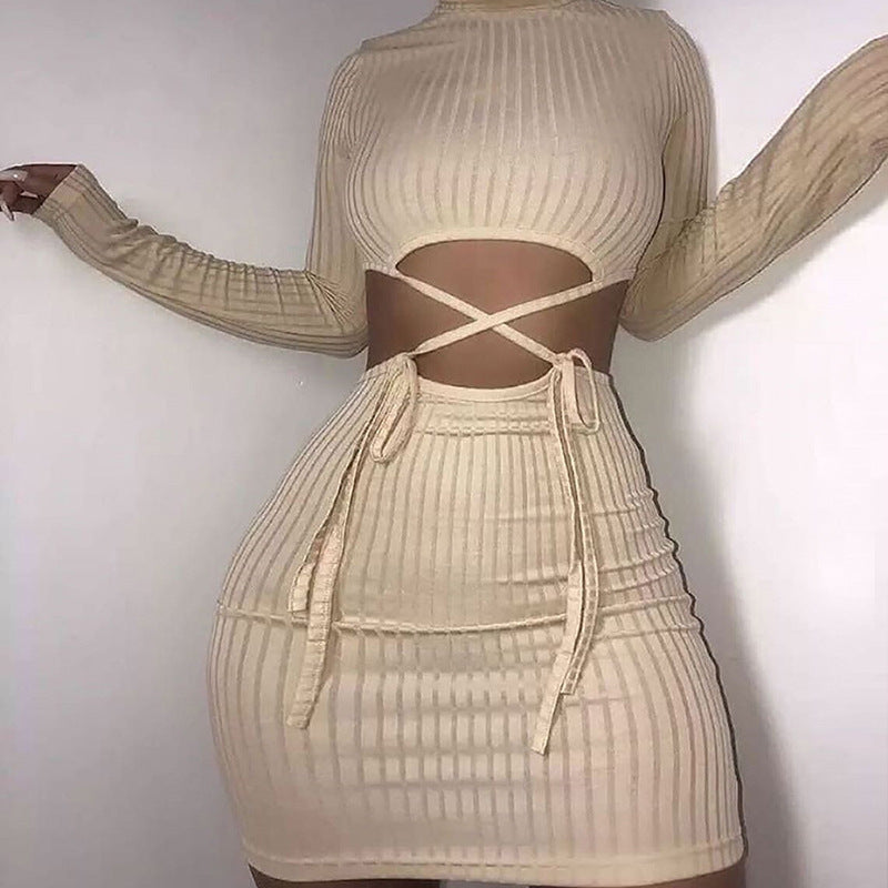 Isabelle Wrap Dress with Cutout Detail Details 2