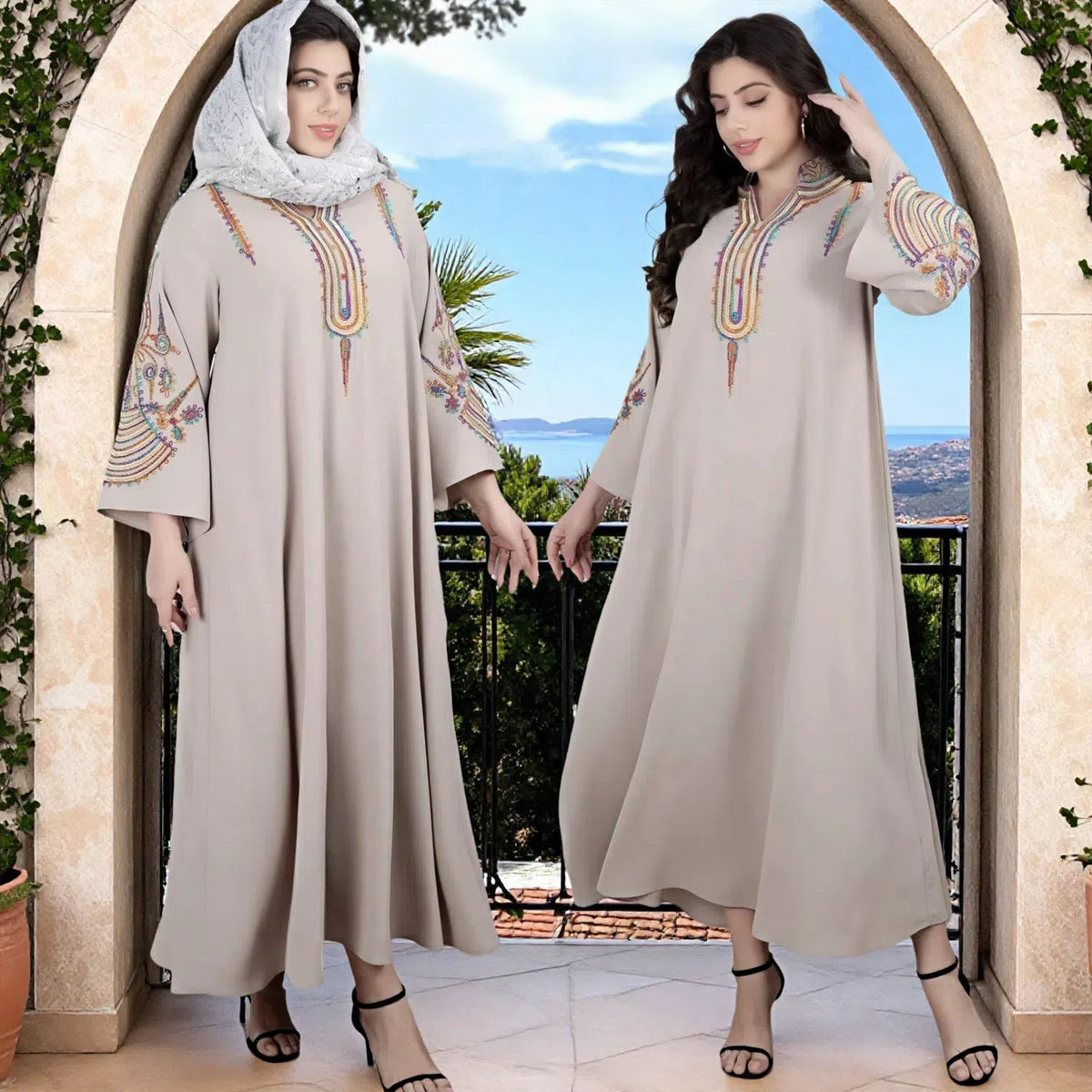 Isabelle Embroidered Maxi Dress Multi 5