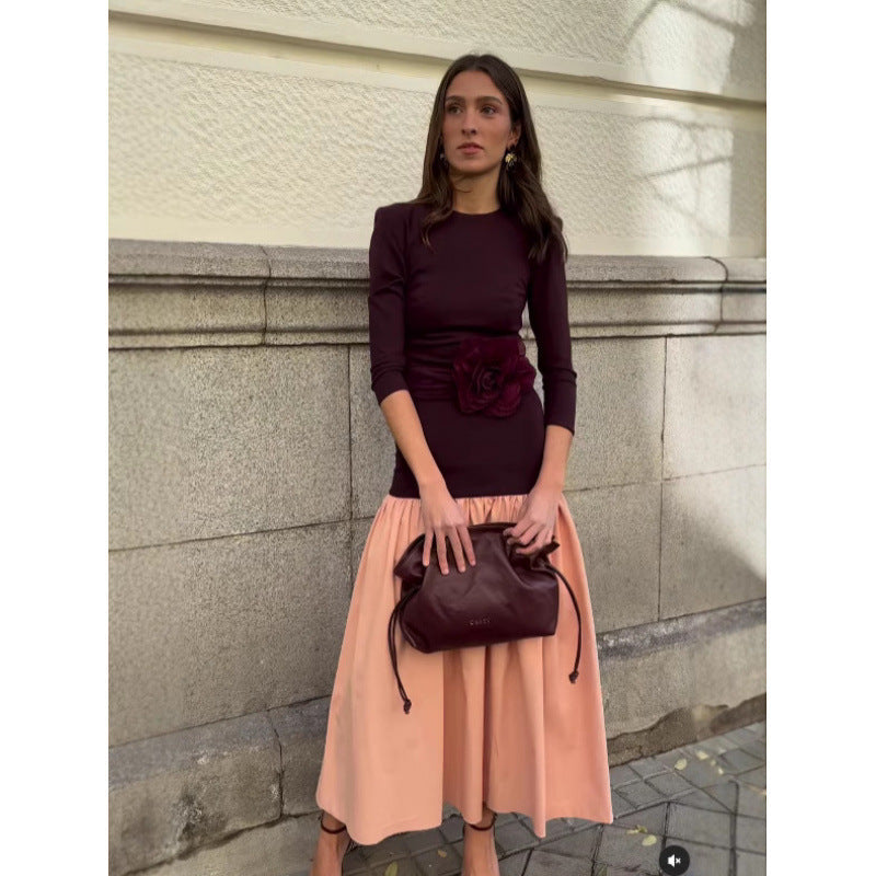 Isabelle Contrast Detail Midi Dress Multi 2