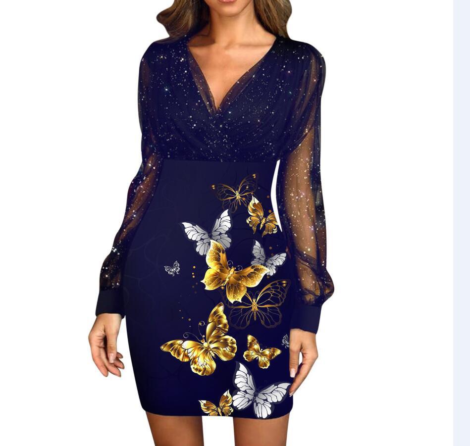 Valentina Sequin Mesh Mini Dress Multi 8