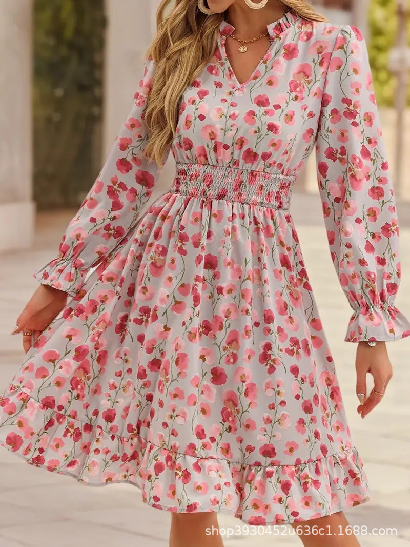 Sophia Floral Mini Dress with Puff Sleeves Floral 2