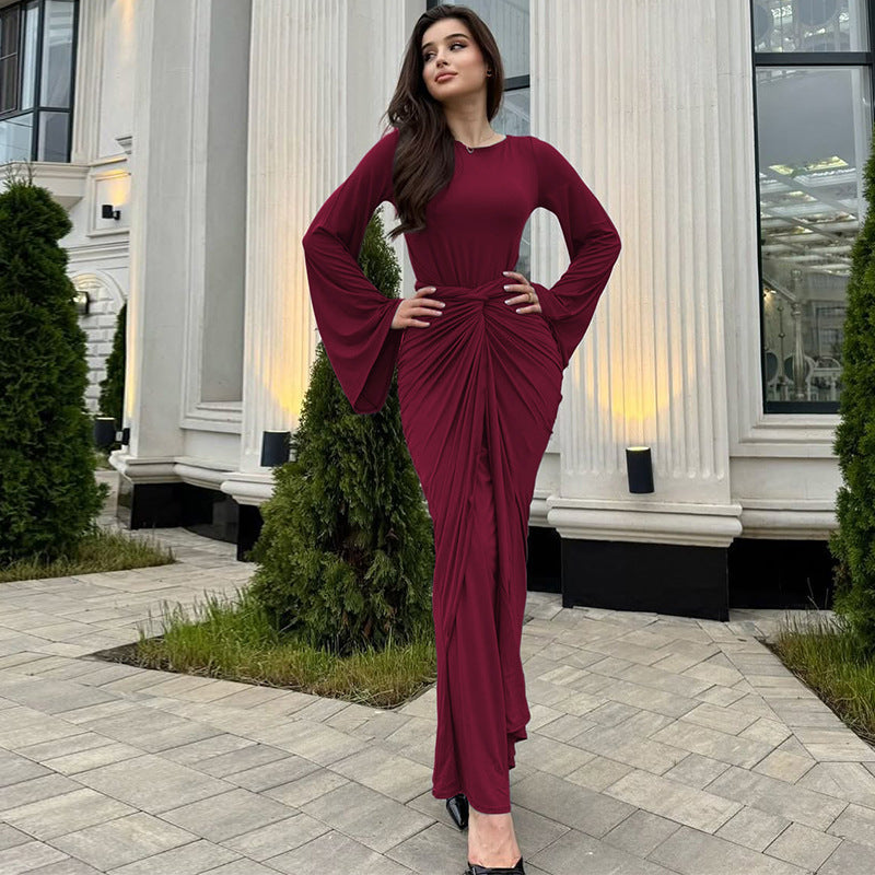 Valentina Maxi Dress with Batwing Sleeves Multi 1