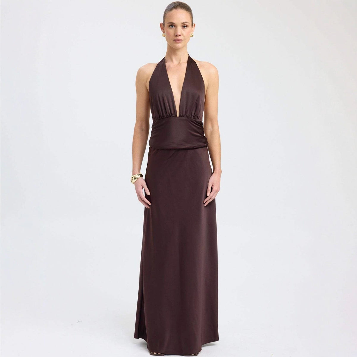 Valentina Ruched Maxi Dress Multi 6